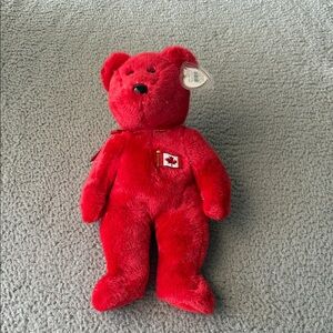 Ty Beanie Buddy - Pierre The Bear (Canada Exclusive) Red Plush Bear Toy 14"